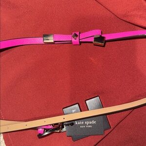 Kate Spade Pink and Gold Bow Belt